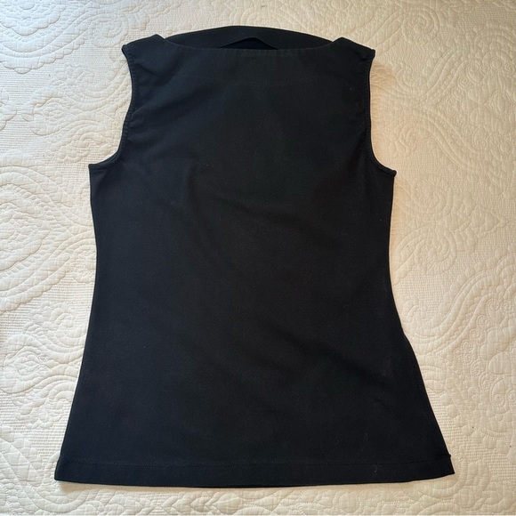 By Anthropologie Side-Slit Tunic. Black. Medium. - Picture 9 of 10